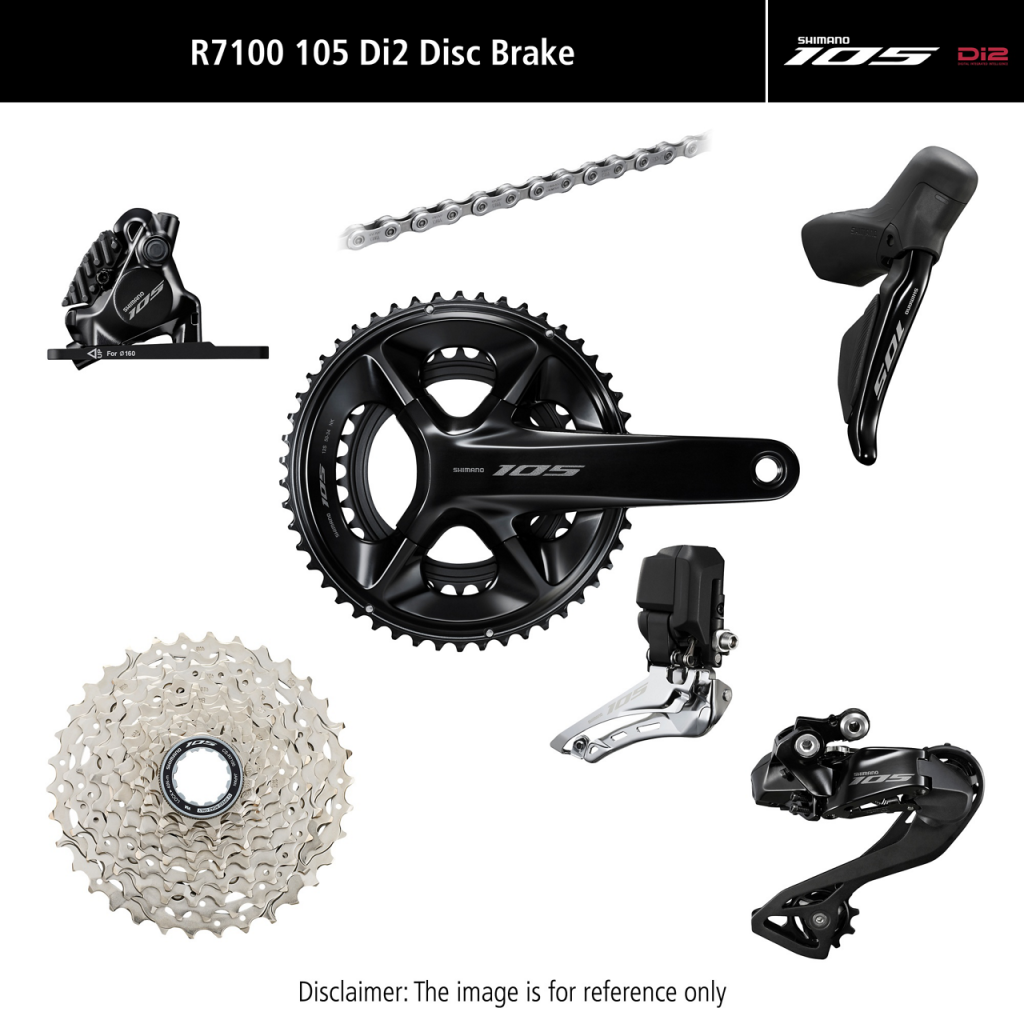 Shimano 105 ,R7100 , R7170 , DI2 Disc Groepset 12 Speed , Optie Linker ...