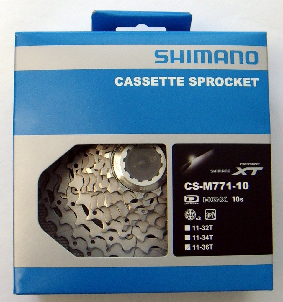Uitverkoop Middelen bereiken Shimano Deore XT M771 , 10 Speed Cassette , 11-32 of 11-36 Tanden - Delta  Bikes