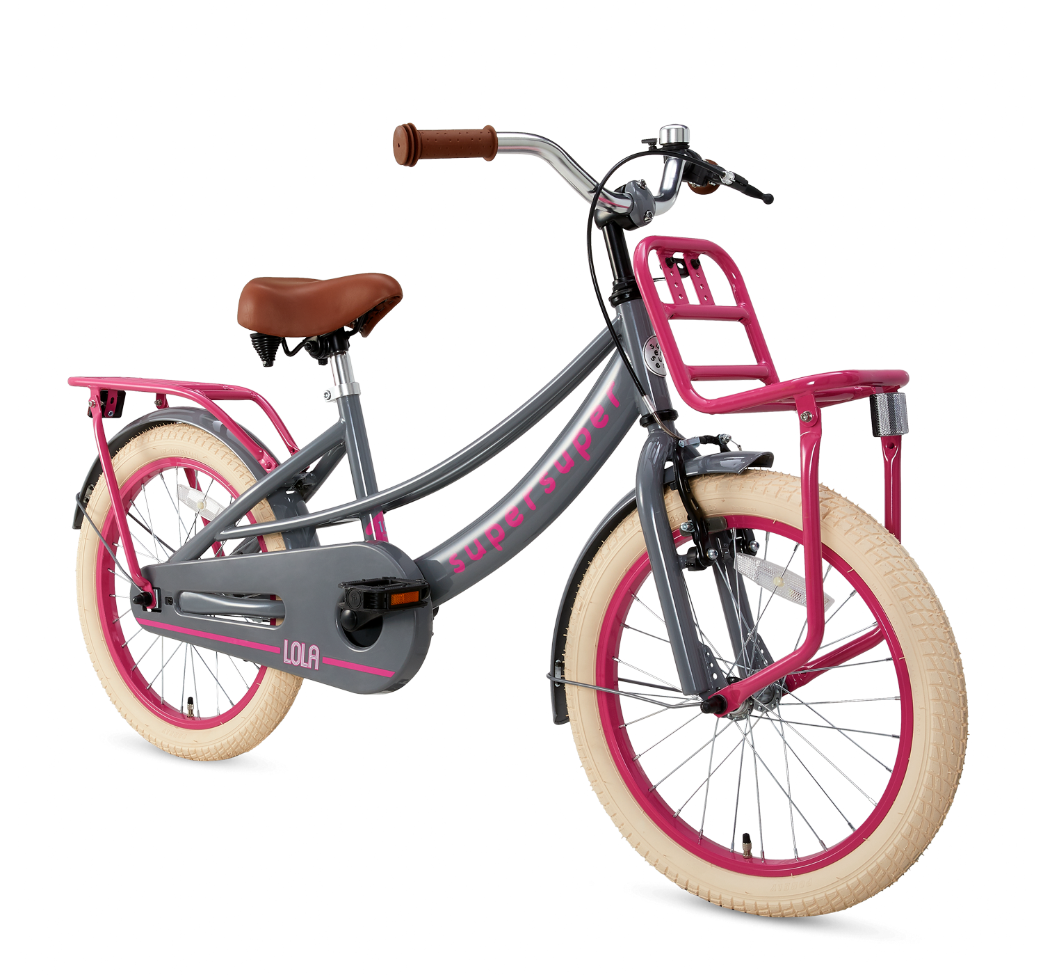 Dij Hoelahoep gereedschap Popal Lola 18 Grijs-roze - Delta Bikes